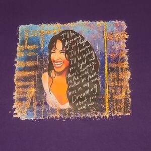 Gildan Purple Tee with Artistic Design